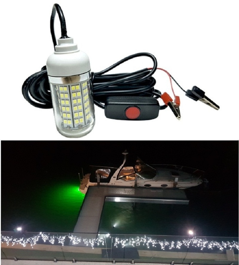 108 stks 2835 LED Onderwater Vissen Licht Lokt Vis Finder Lamp Trekt Garnalen Inktvis Krill 12 v 15 w Vissen licht