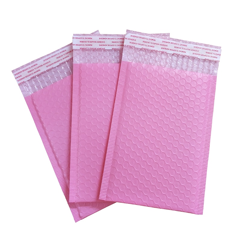 50PCS Light Pink Poly Bubble Mailer Padded Envelope self seal mailing bag bubble envelope envelope
