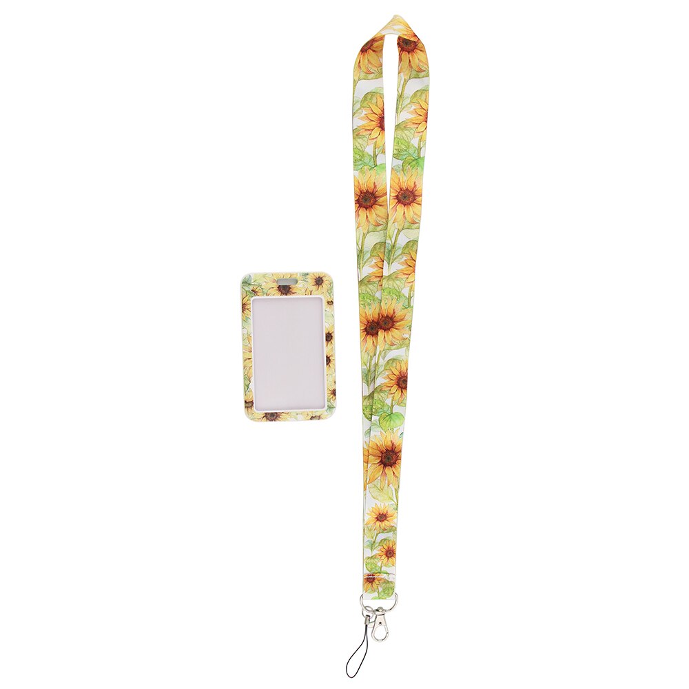 CB896 Kersenbloesems Mode Bloemen Lanyard Credit Card Id Houder Tas Student Vrouwen Bank Bus Visitekaartje Cover Badge