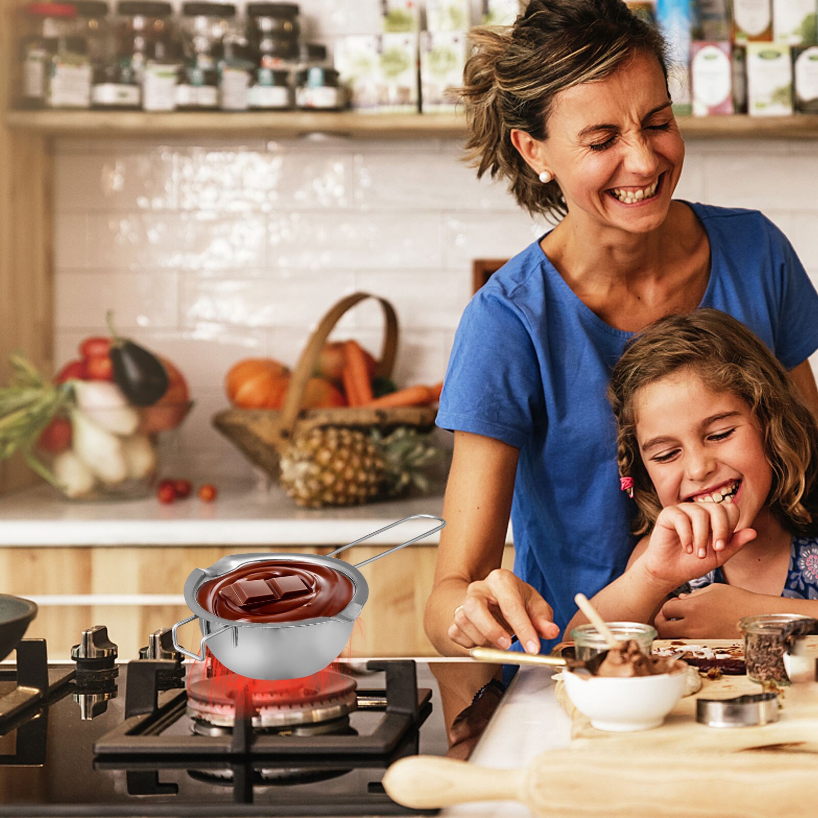 Double Boiler Pot Nice Chic Fine Safe Wax Melting Pot Cheese Melting Pot Chocolate Melting Pot Stainless Steel Chocolate Pot