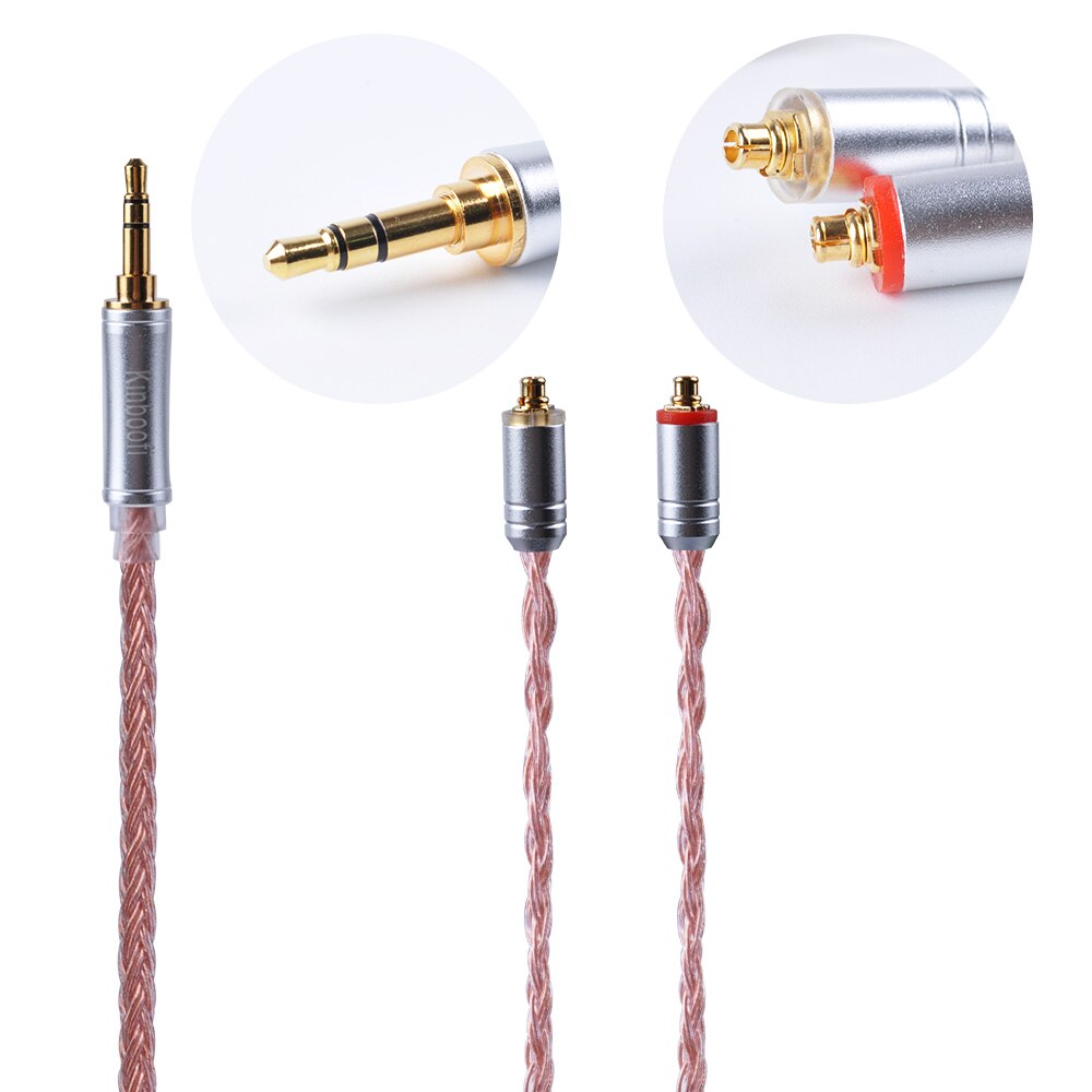 AK Kinboofi 16 Core Verzilverd 2.5/3.5/4.4mm Evenwichtige Oortelefoon Upgrade Kabel Met MMCX/2Pin voor AS10 ZS10 PRO ZSX TRN X6 C12: MMCX 3.5