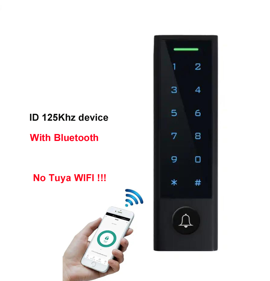 Waterproof Bluetooth Touch Keypad Access Control Door Lock EM Card Reader with Wiegand: Red