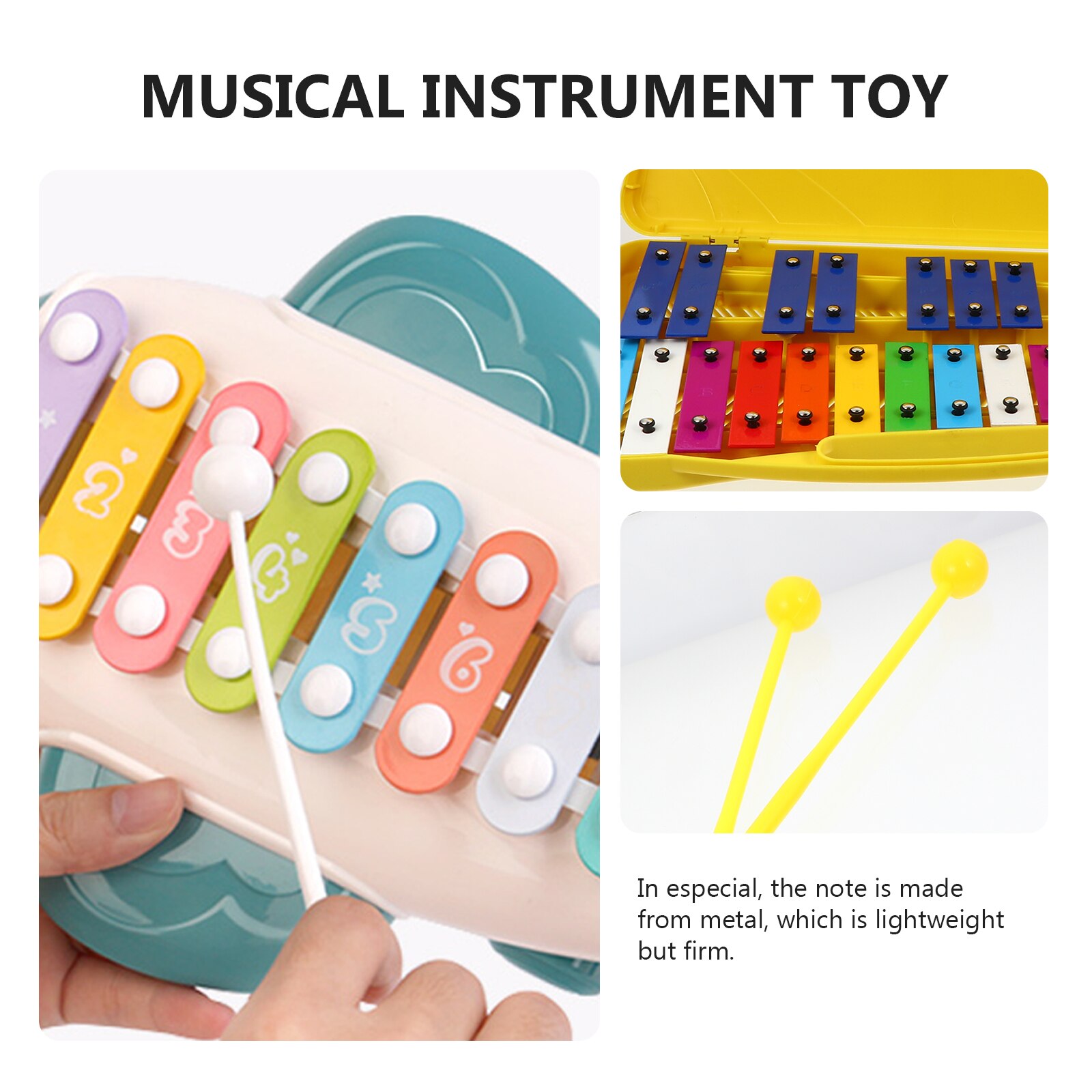 Instrumento Musical de juguete para niños, juguete educativo de xilófono Glockenspiel