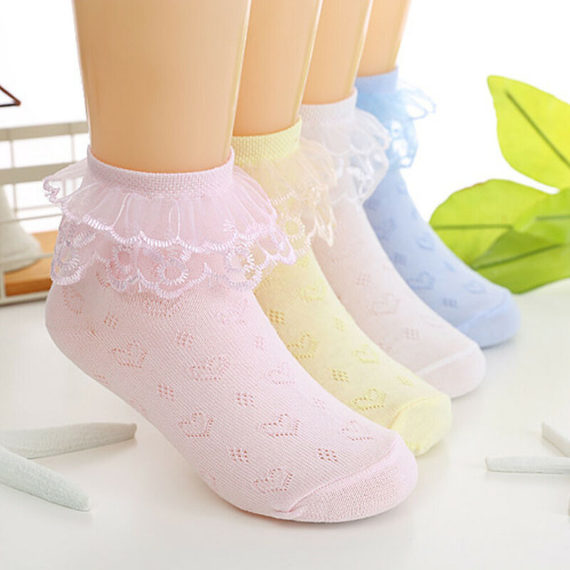 Accessories 2-8 year old Nice Kid Toddlers Girls lovely Lace Short Socks One Pair Layered Dance Socks