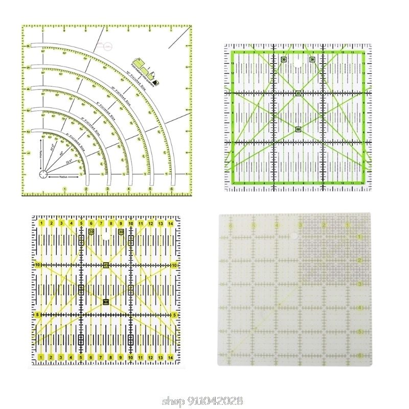 Multifunction Acrylic Patchwork Drawing Ruler Quilting Sewing Measuring Yardstick Tool Home Tailor N13 20