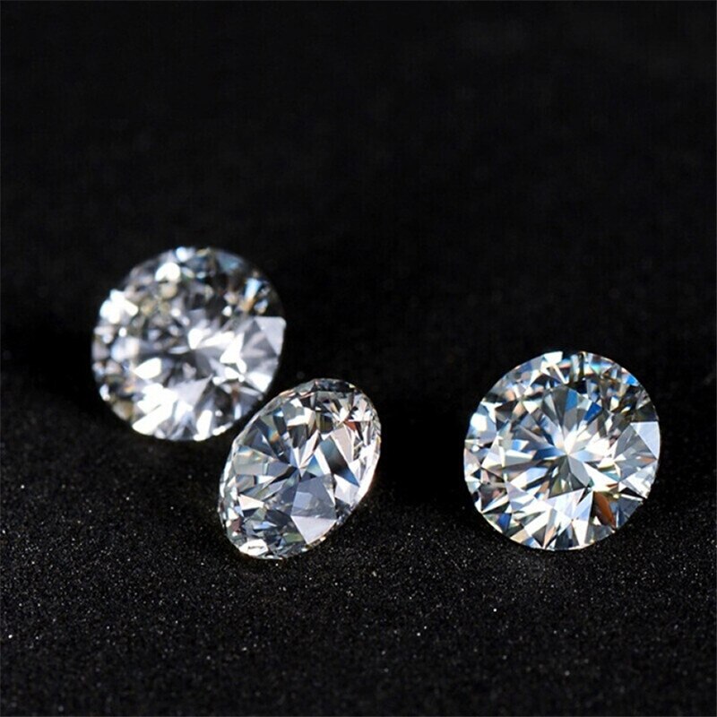 0,5 Karat D Farbe Moissanite Stein 5 mm brillant schneiden Runde verlieren Diamant Moissanite Schmuck für Weibliche Klassische Engagement Ring