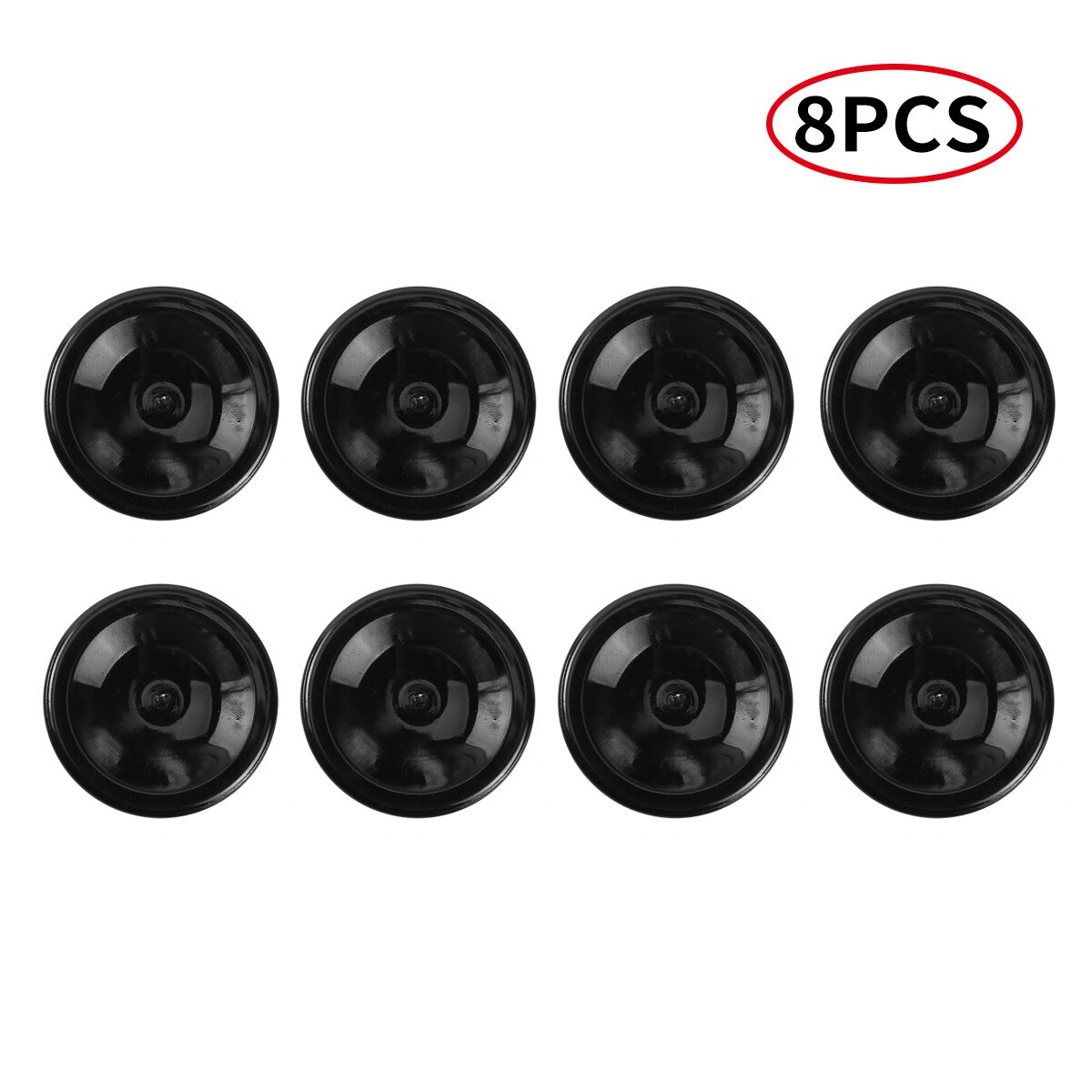 8 stuks tafelstoel wieltjes bekers meubelvoetjes bescherm viltjes antislip kast bureau poten inzetstukken pluggen met tapijtbodem: Zwart een ronde