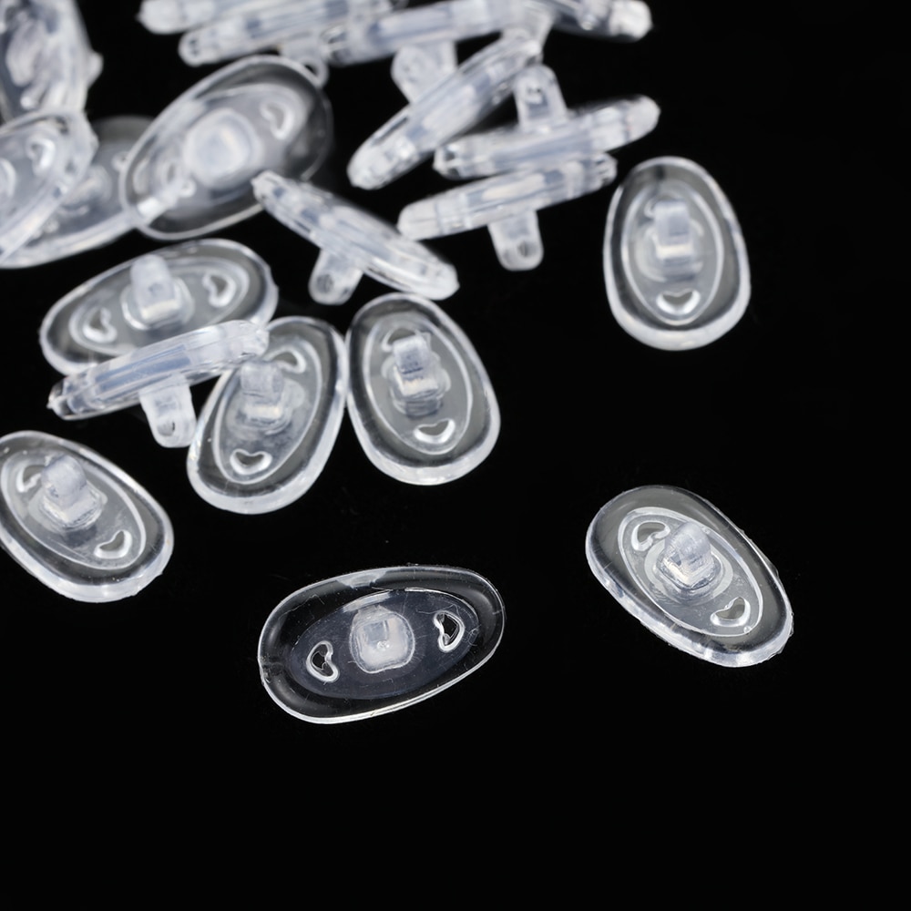 20 par silikonowe noski robić okularów wkrętrzcinowy w parę wyjątkowo miękka przezroczysta okulary akcesoria robić okularów antypoślizgowe 13mm