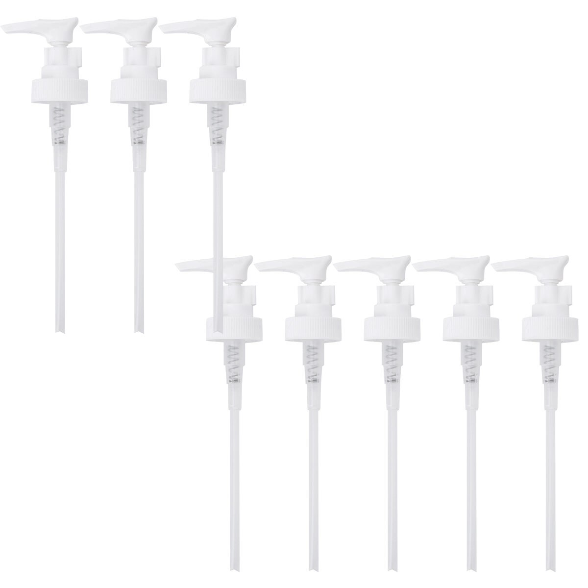 3/5 Press Style Dispenser Pumps 28/400 PP Plastic Lotion Soap Dispensing Pump with Tube Durable Bathroom Dispensador Accessories