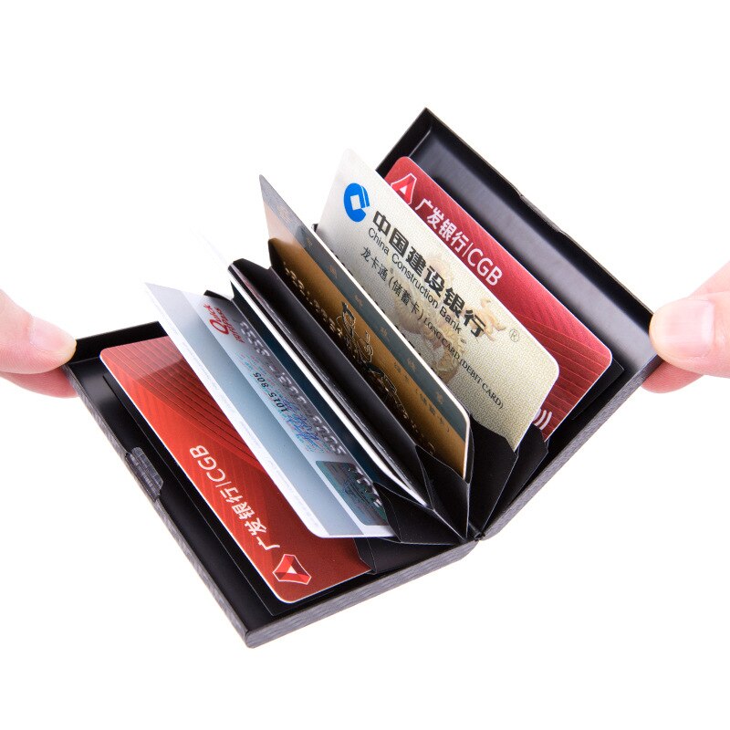 Card Holder Super Light Carbon Fiber Name ID Credit Card Holder Business Card Case Organizer For Men