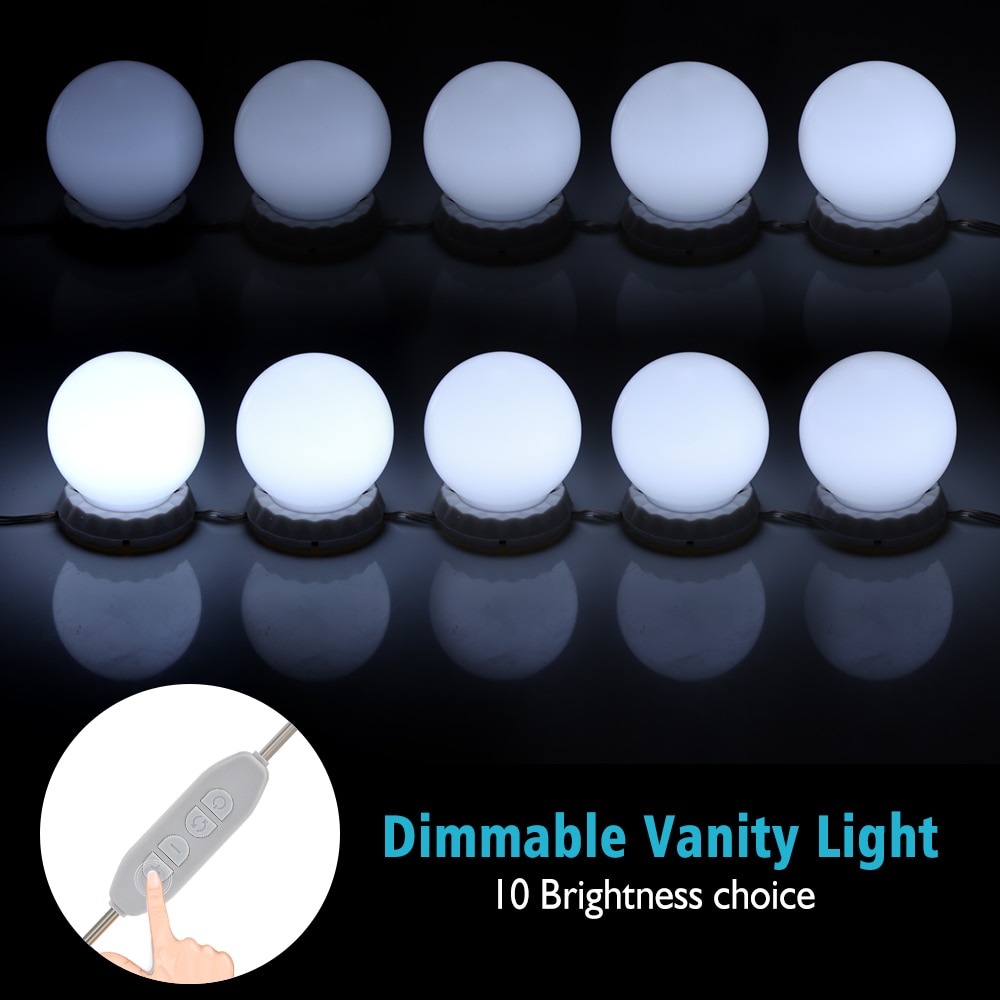 LED Makeup Mirror Light Bulb Hollywood Vanity Wall Lamp Cosmetic Light Adjustable Light Bulb for Dressing Table