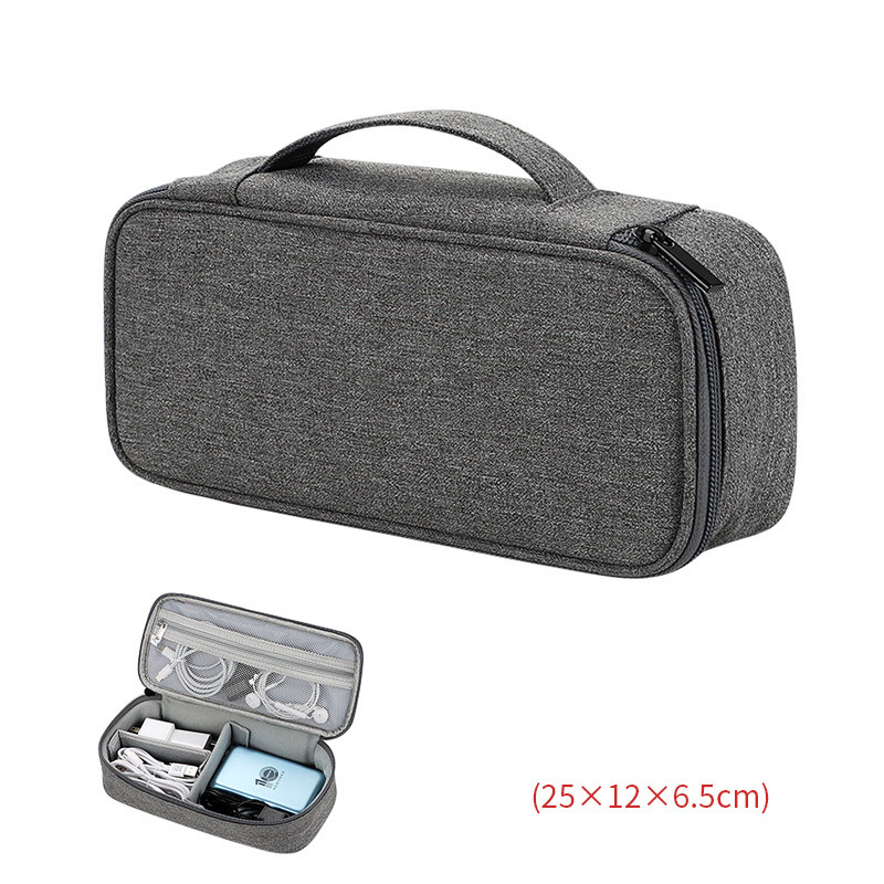 Reise tragbare digitale Zubehör Aufbewahrungstasche Organizer von Handytasche U Disk Ladebank Handy, Mobiltelefon Datenkabel Aufbewahrungstasche: Weiß