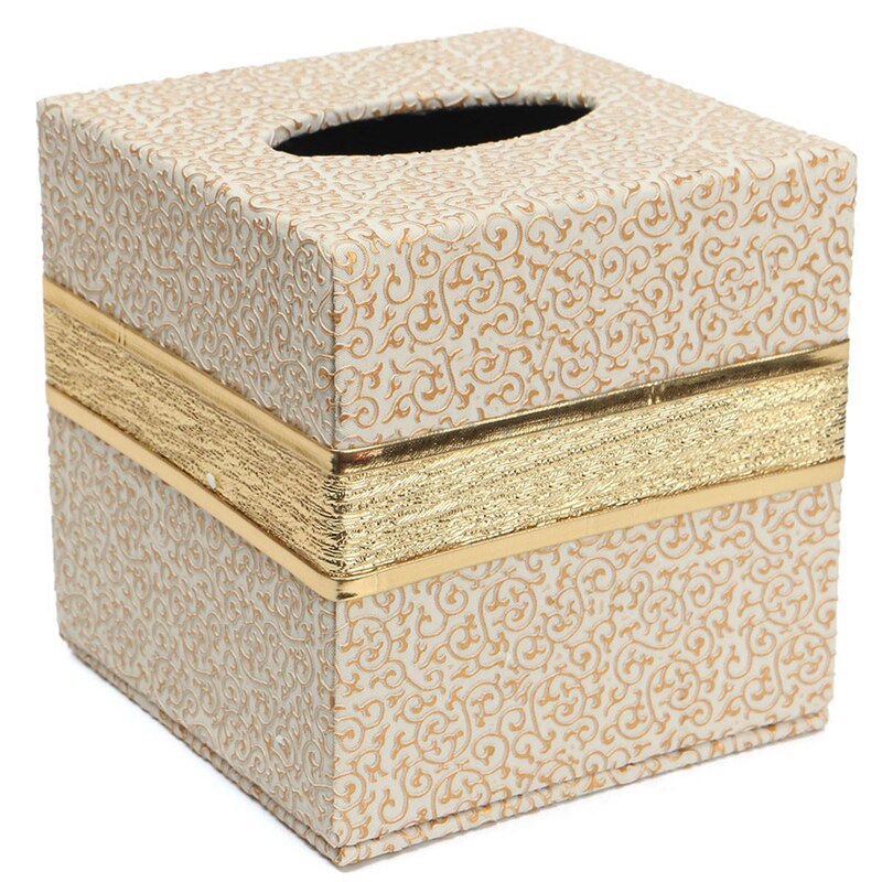 Tissues dozen toiletpapierhouders sjaals kamer auto pu lederen zakdoekendoos servetringen dozen met wegwerp servetten: Witte wolk