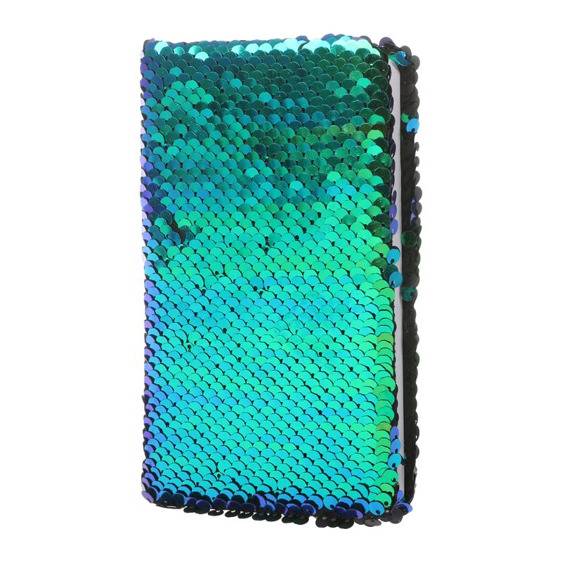 Sequins Notebook Notepad Glitter Diary Memos Stationery Office Supplies Stationery 78 Sheets Newest L29k: Green
