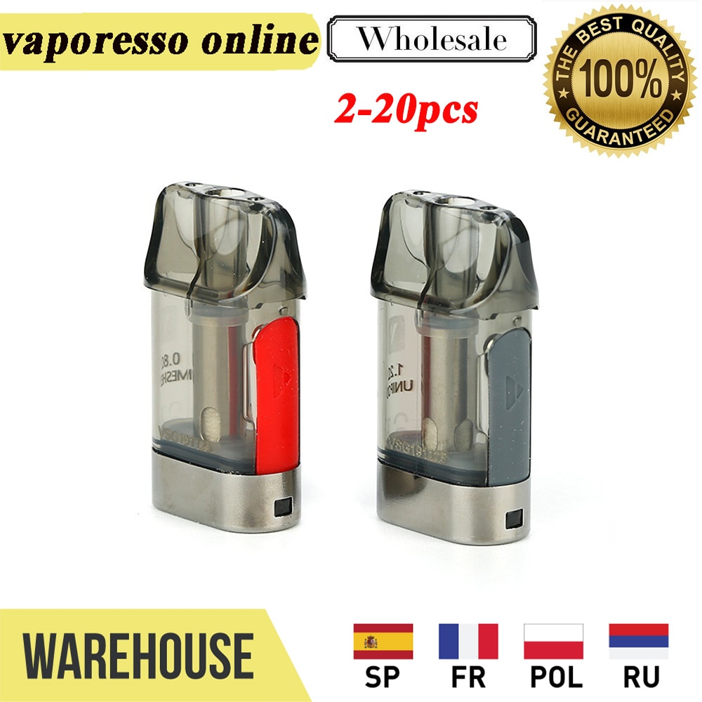 Original 2ml Vaporesso XTRA Pod Cartridge with 0.8ohm/1.2ohm Coil Head for Vaporesso XTRA Pod Kit Electronic Cigarette 2pcs/pack