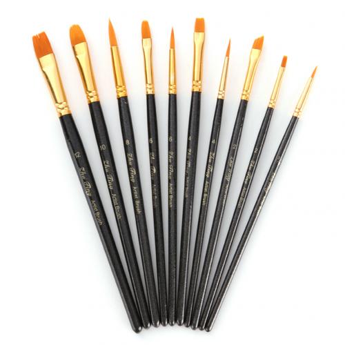 10Pcs Watercolor Water Paint Brush Calligraphy Drawing Pen School Art Supplies Reusable manicure set: Default Title