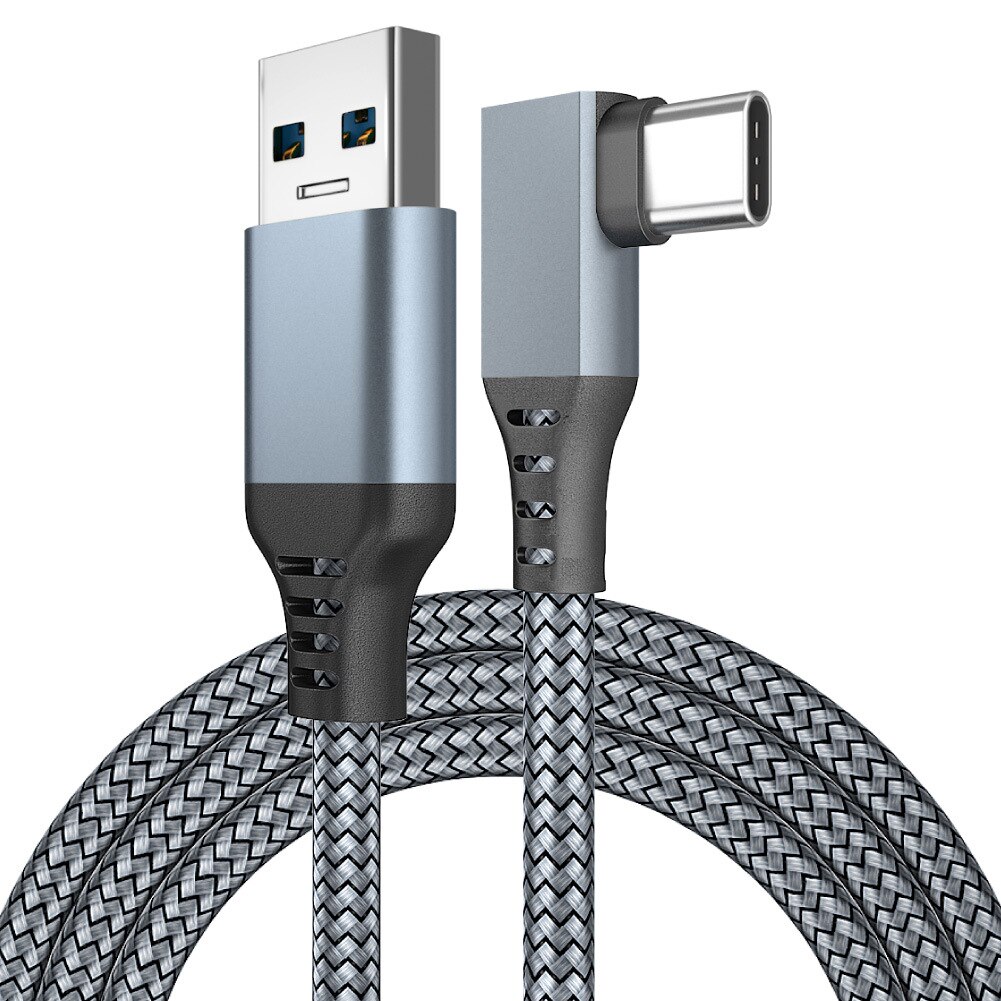 For Oculus Quest 2 Link Cable 5M/6M USB 3.0 Quick Charge Cables for Quest2 VR Data Transfer Fast Charges VR Headset Accessories: Grey Black 5M