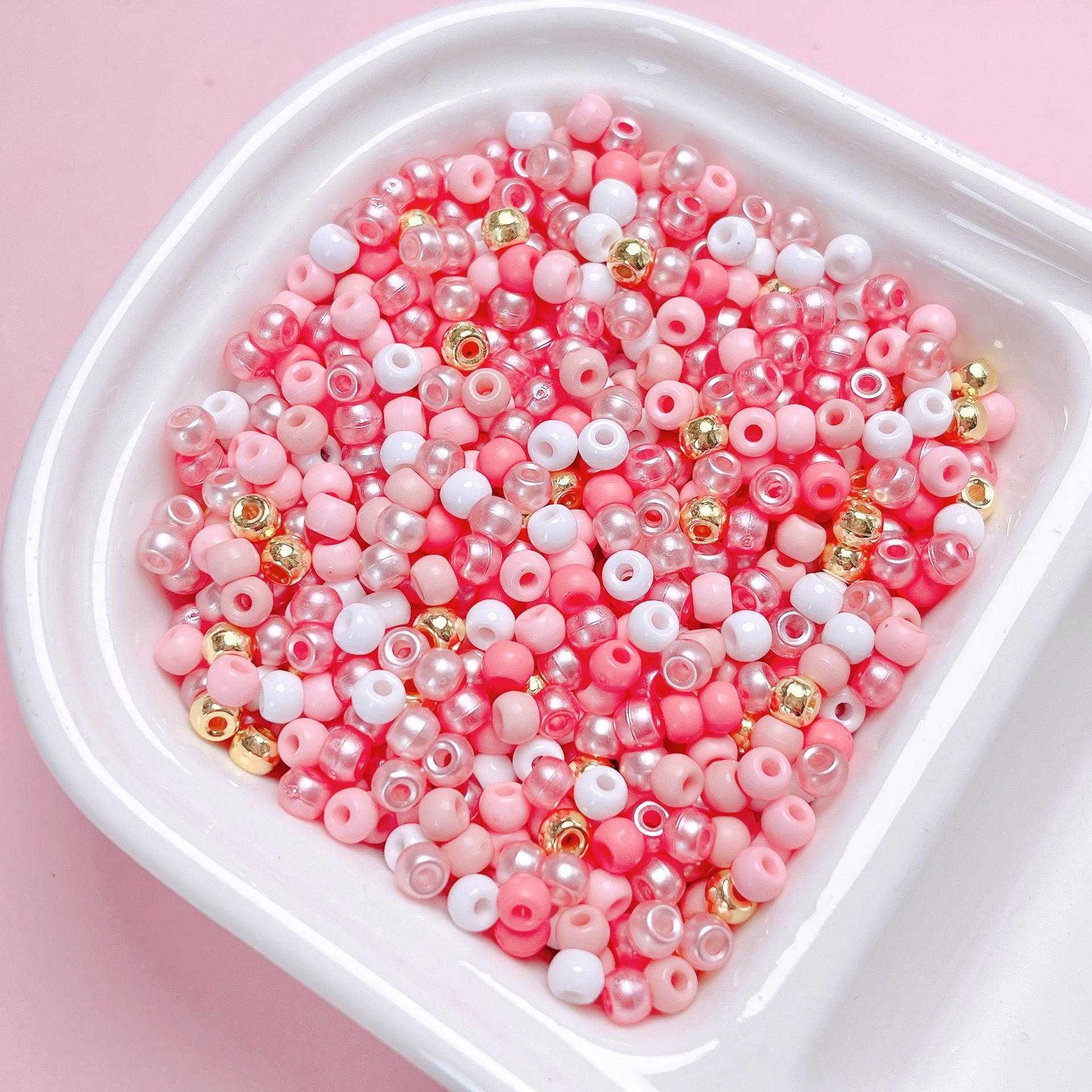 200 unids/lote de cuentas de semillas coloridas para fabricación de joyería, decoración DIY Y2K, pulsera, collar, pendientes, cadena para teléfono, accesorios para el cabello: Blanco