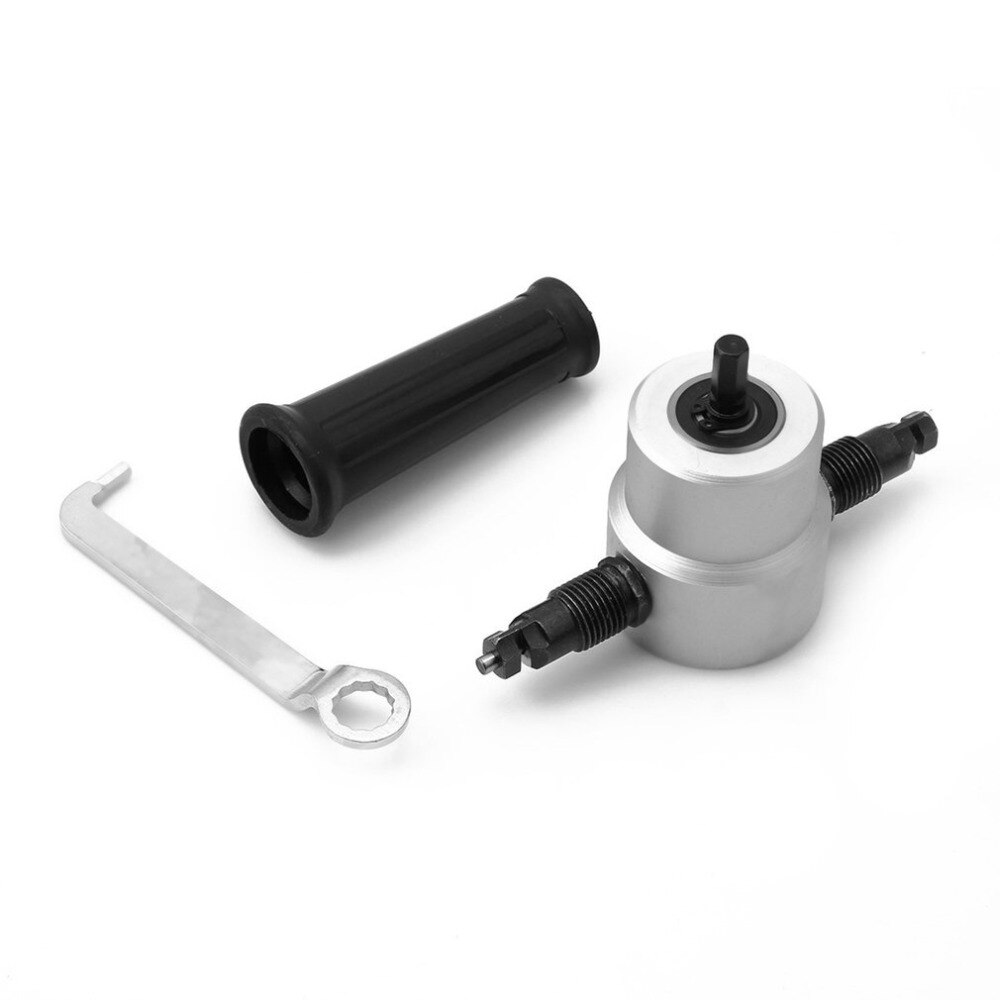 Professionele 360 Graden Knabbelen Metalen Snijgereedschappen Auto Reparatie Double Head Gezinsblad Nibbler Gatenzaag Boor Gereedschap