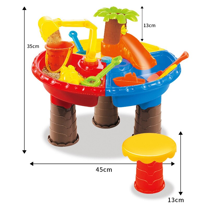 Bambini Beach Sandpit giocattoli estivi bambini Outdoor Sand and Water Table Play Set giocattoli per regali di festa