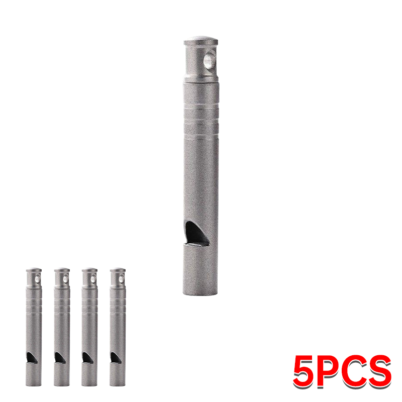 Silbato de emergencia de titanio para exteriores, MINI silbato de seguridad de supervivencia, collar con silbato EDC, senderismo, Camping, viaje, exploración de supervivencia: Azul