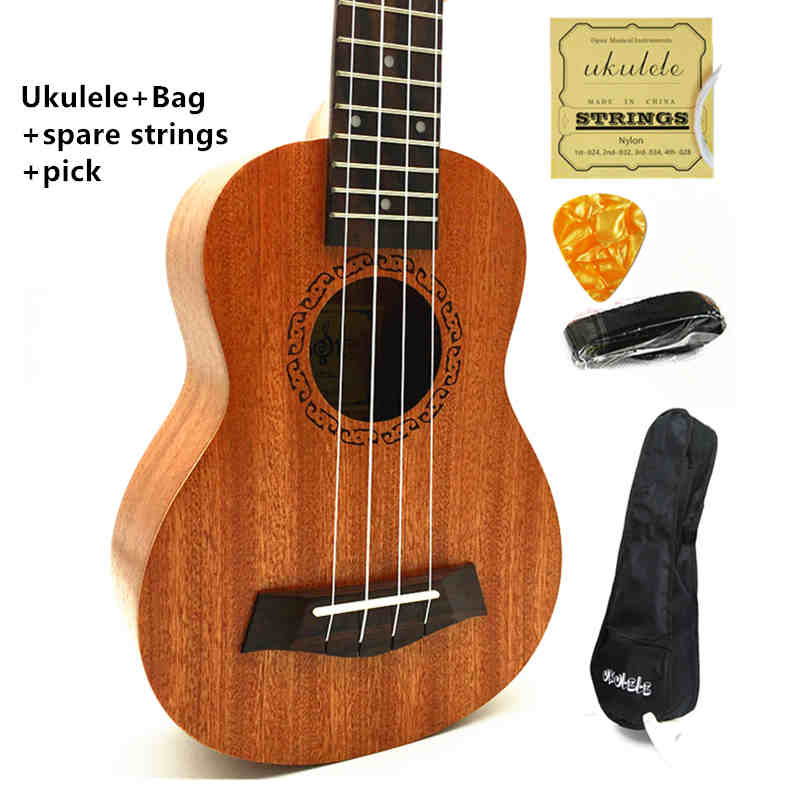 21 Inch Ukulele Vier Snaren Hawaiian Gitaar Ukelele Kleine Guitare Ukelele Sopraan Ukulele 21 Guitarra Sapele Materiaal: Uku with all parts