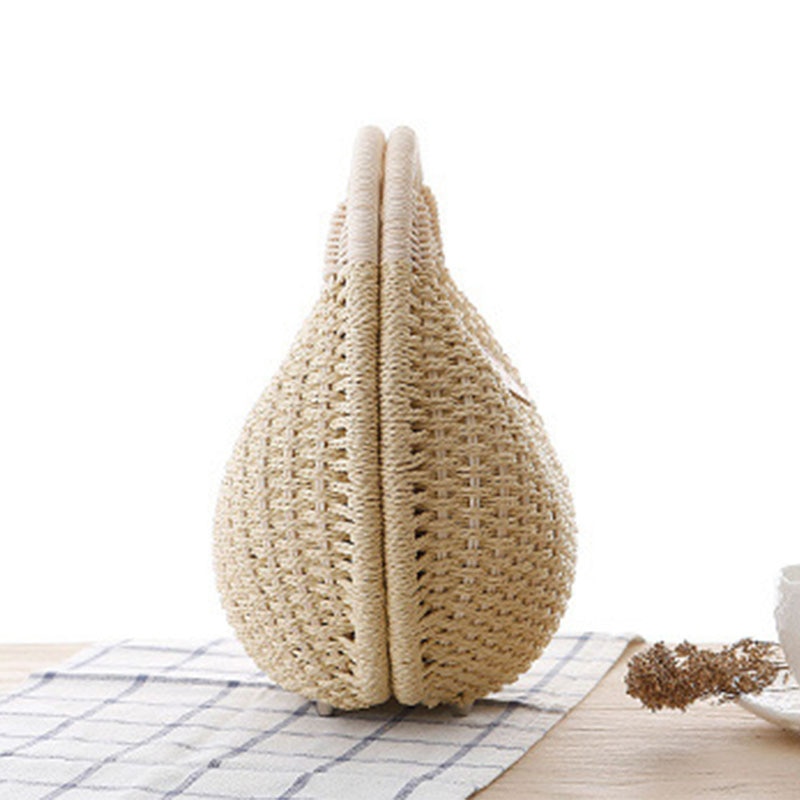 Summer Beach Bag Straw Bag Shell Shaped For Ladies Women's Handbags Handmade Bohemian Bali Rattan Handbags Women Purse