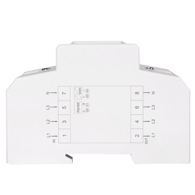 DDS024MR 3 Phase 4 Wire Energy Meter Volt Current Frequency Meter Multifunction LCD Digital Display DIN Rail Power Meter with RS