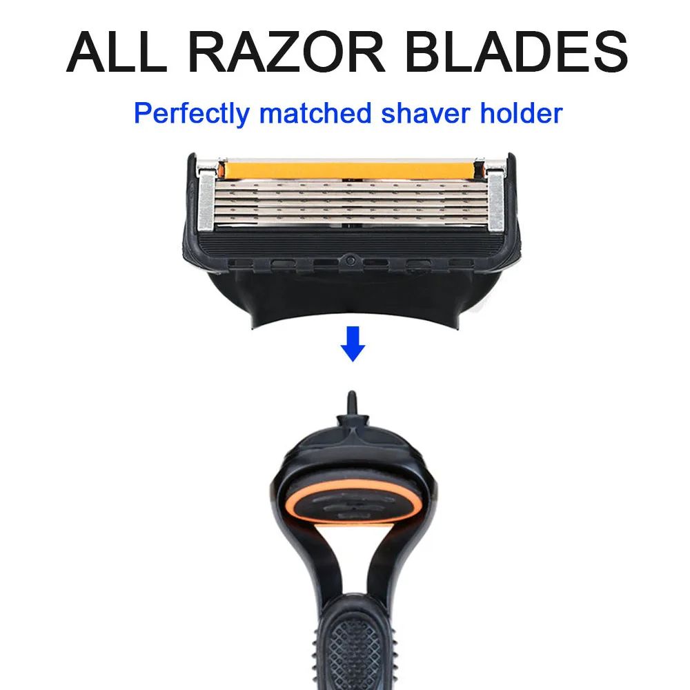 Old-fashioned Genuine Fusion Razor for Men Face Hair Shaving Removal Safety Manul Shaver Replacement Razor Blades Cassettes