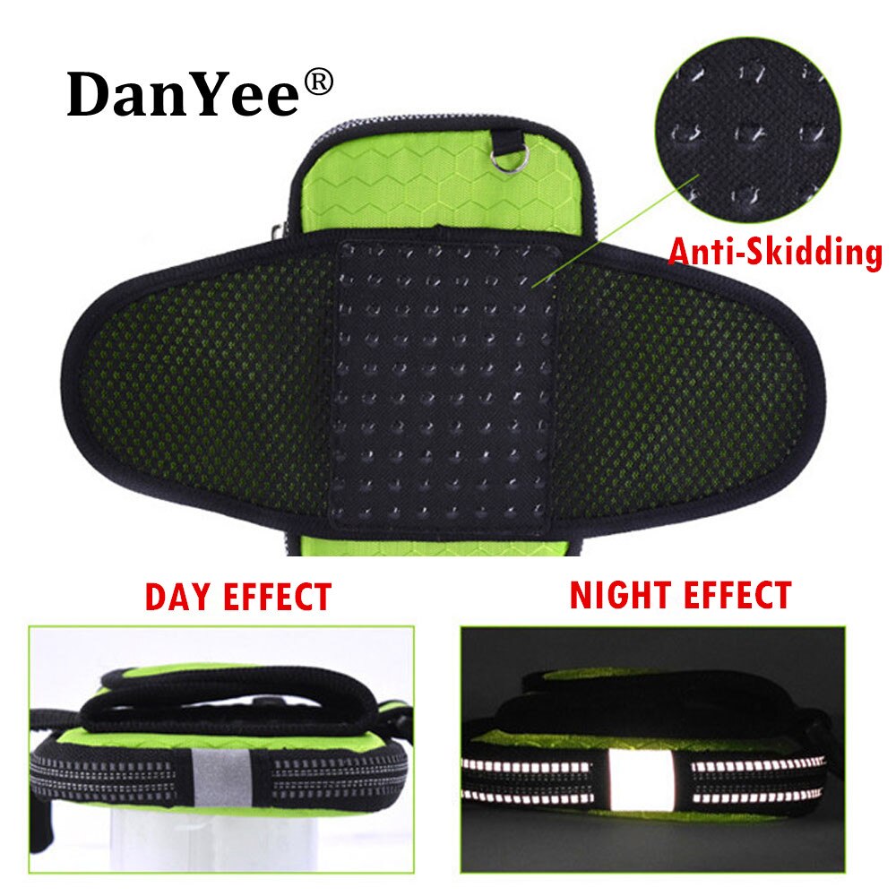 Danyee 6.0 inch universele armbandhoes sporttas voor iphone 7 6s plus waterdichte sportarmband antislip