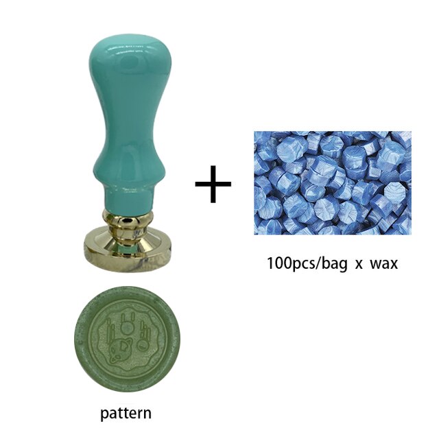 Trä vaxtätning stämpelhandtag mässing tätning vaxstämplar huvud vintage planet raket vaxtätning kopparhuvud för scrapbooking: C