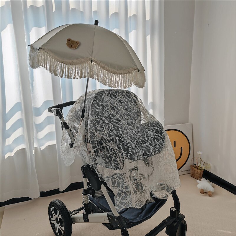 Paraplu Kinderwagen Paraplu Met Verstelbare Clip, Baby Strand Zon Uv-bescherming Kinderwagen Zonnescherm Cover, Perfect Voor St