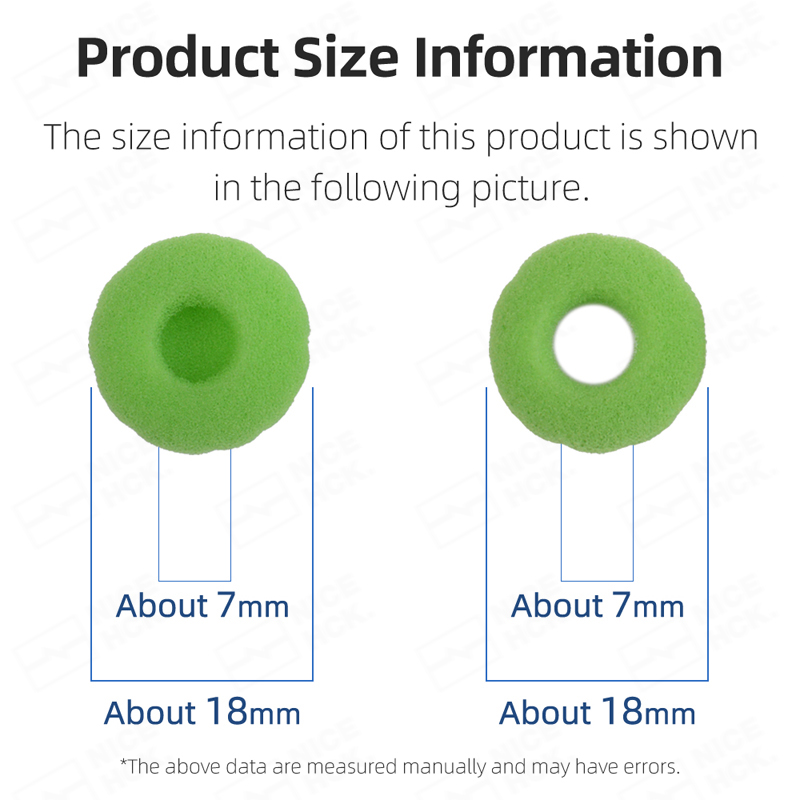 NICEHCK 12/24 paar oordopjes speciale hoge elastische schuim oortelefoonhoezen donut en volledig schuimkussen zacht vervangen spons oorkussens