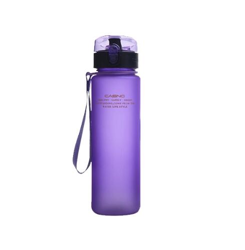 400ml 560 bicicleta ml botella de agua libre de BPA a prueba de fugas deportes botella de agua de botellas portátiles, para excursión, senderismo: Purple 560ml