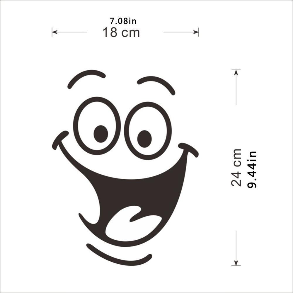 Funny Toilet Iid Decor Smiley Face Bathroom Decal 1 Set Home Decors Waterproof Poster DIY Wall Stickers Removable