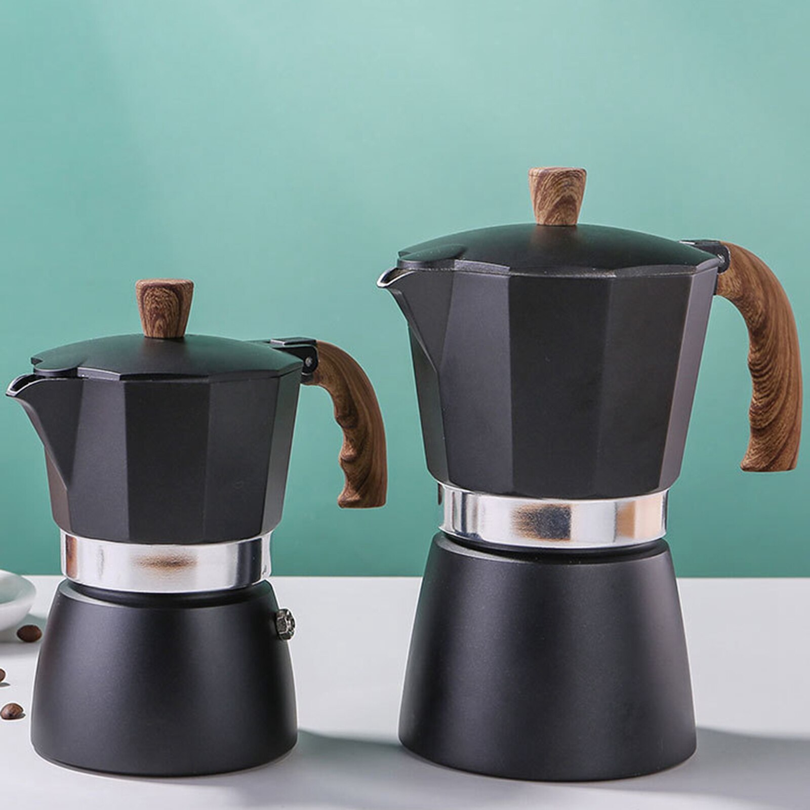 Aluminium Moka Pot Kookplaat Koffiezetapparaat Italiaanse Espresso Brouwer, Schoon Te Maken