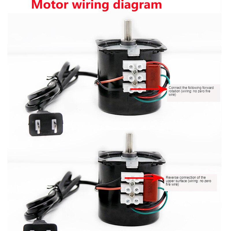 AC 60KTYZ Synchronous Micro electric Motor Electromotor 220V 110V 14W Permanent Magnet Gear Forward and Reverse Motor