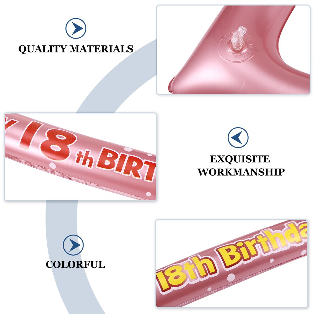 1 Pc Birthday Inflatable Photo Frame PVC Party Photo Props Supply for Age 18