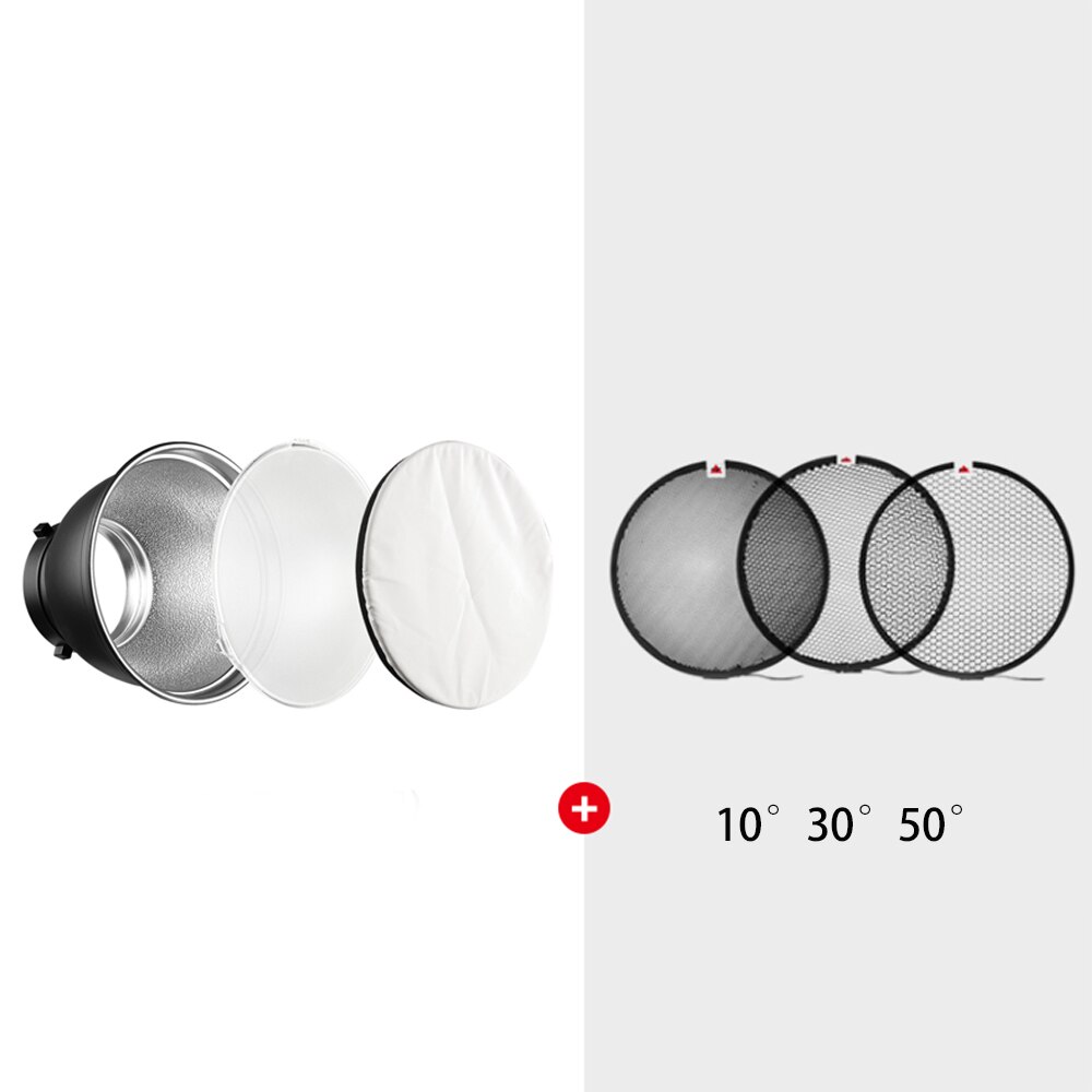 7&quot; Bowens Mount Standard Reflector Diffuser Lamp Shade Dish Honeycomb Grid for photography Studio Flash Strobe light: 10 30 50