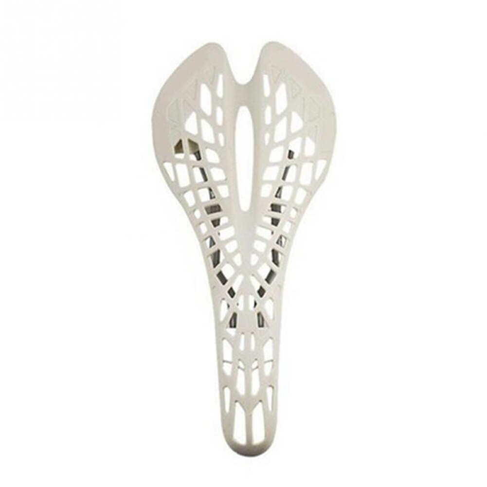 Ultralichte Shockproof Spider Web Mtb Fiets Seat Hollow Zadel Kussen: WHITE