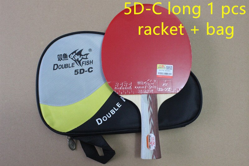 original double fish D Series Table tennis rackets . finished product Table tennis racquet: 5D C long cloth bag