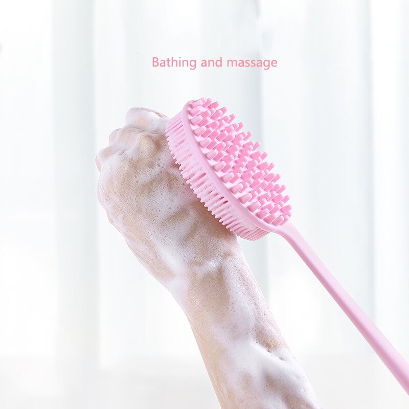 Lange Steel Plastic Bad Borstel Douche Terug Body Brush Massage Skin Cleaning Tools Douche Scrubber Borstels Badkamer Accessoires