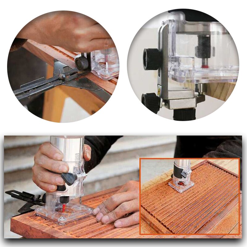 220V 3000W Wood Electric Hand Trimmer Woodworking Engraving Slotting Trimming Hand Carving Machine Wood Router Joiners Set