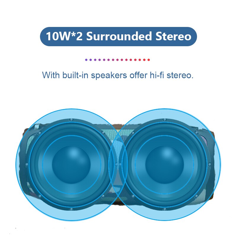 Mini TG118 Bluetooth Speaker Portable Column Speaker caixa de som Bluetooth waterproof Subwoofer music center with FM TF AUX USB