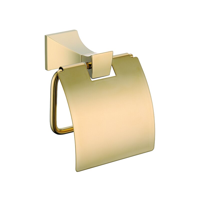 Gold Badezimmer Zubehör einstellen Wc Pinsel Halfter Papier Halfter Zauberstab Montiert Handtuch Riegel Gestell Seife Tasse Halfter Schlecht Hardware-: Papier Halter A