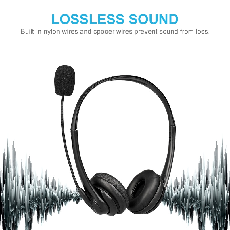 Call Center Bedrade Headset Met Microfoon Telefoon Operator Hoofdtelefoon Noise Canceling Voor Computer Telefoons Desktop Dozen