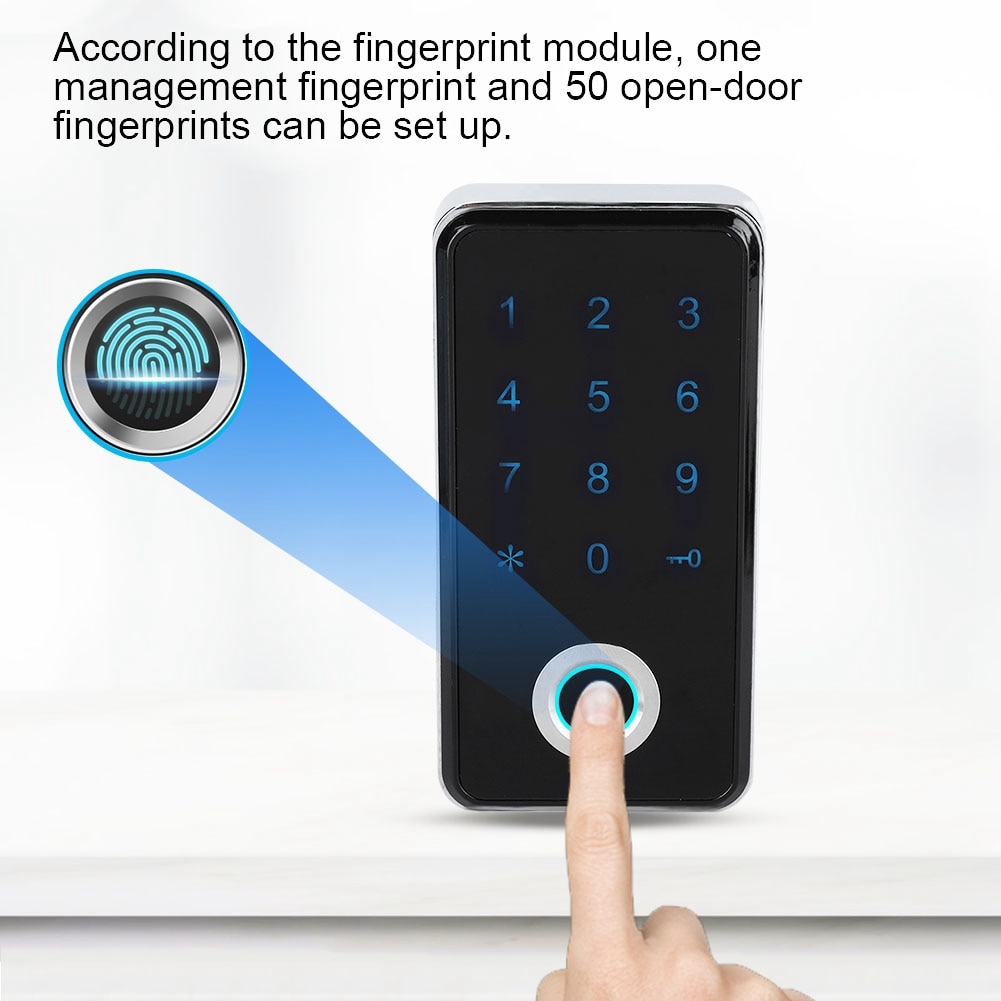 Intelligent Fingerprint Password Keyless Door Lock for Office Gym Drawer Cabinet Access Control Keypad Door Entry
