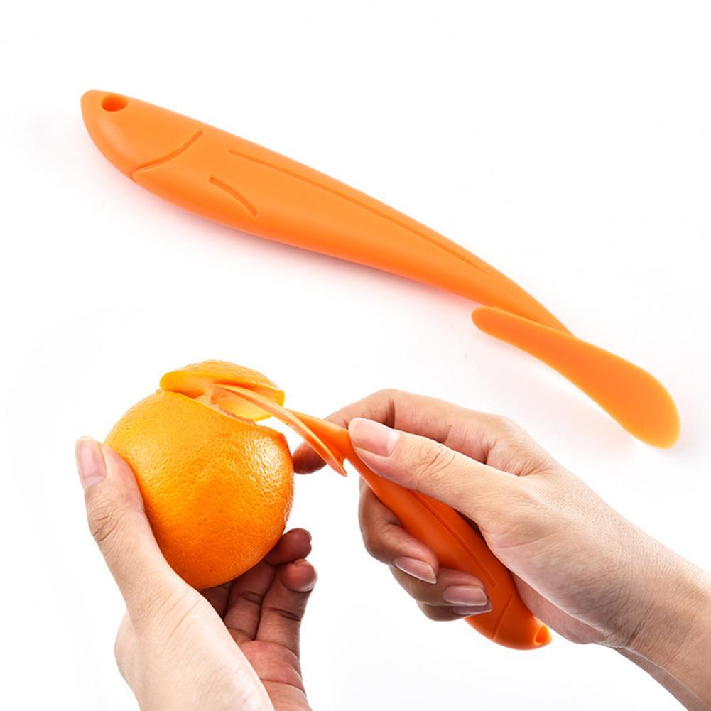 1pcs/set Practical Long Orange Peeler Section Peel Compact Orange Juice Compact Plastic Helper