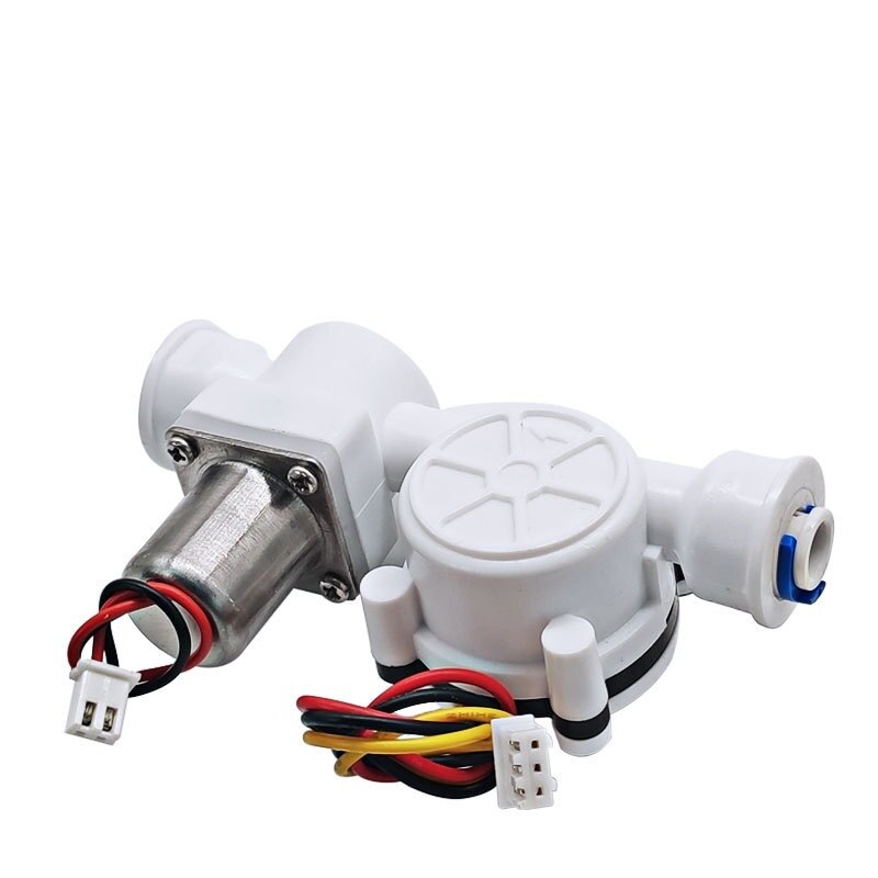 6mm PE quick fit 1/4" Plastic Water Hall Flow Sensor + Solenoid Pulse Valve