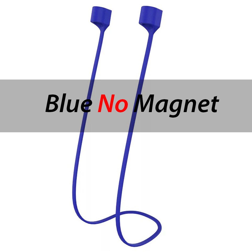 Para a apple airpods pro anti-lost fone de ouvido cinta magnético earhook silicone string para airpods pro 2 ímã anti acessórios perdidos: blue no magnet